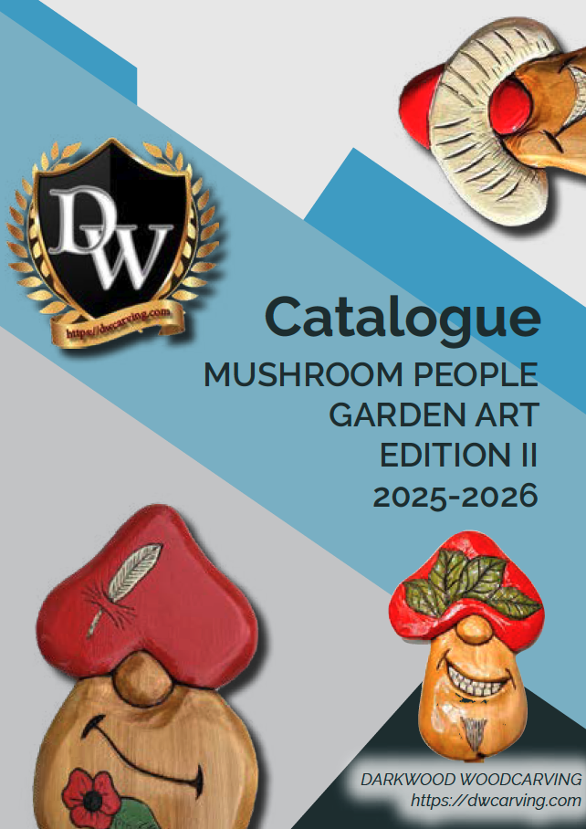 Darkwood woodcarving mushroom People catalog 2026